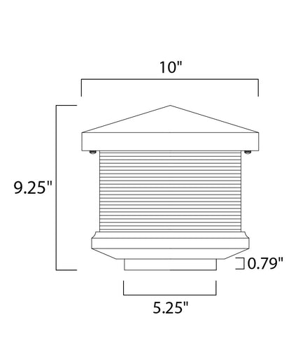 Maxim Triumph VX LED Outdoor Deck Lantern in Earth Tone 55736CLET