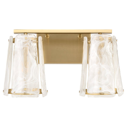 Quorum  Prestige 2 Light Vanity Wall Mount - Aged Brass 5575-2-80