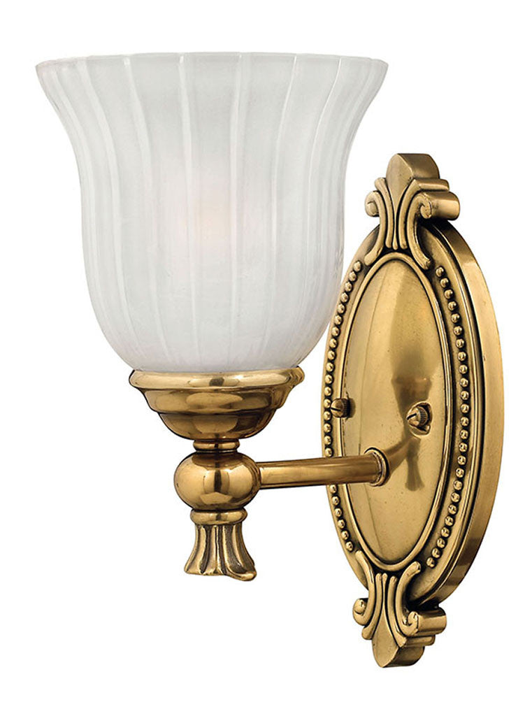 Hinkley Lighting Francoise Single Light Vanity Burnished Brass 5580BB