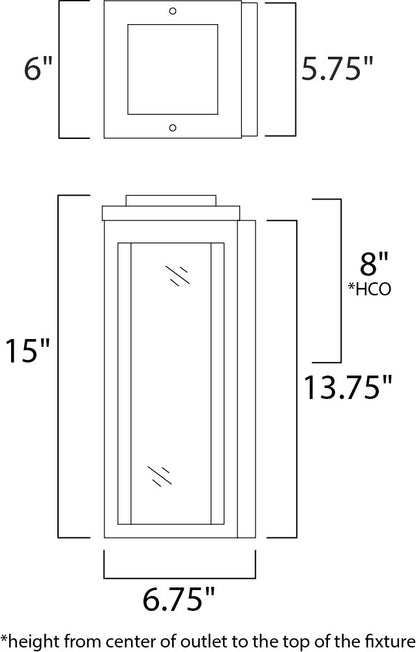 Maxim Salon Outdoor LED Wall Sconce in Black 55904MSCBK