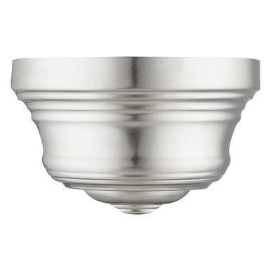 Livex Lighting Endicott Collection 1 Light Brushed Nickel ADA Sconce with Gold Finish Inside 55908-91