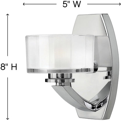 Hinkley Lighting Meridian Single Light Vanity Chrome 5590CM