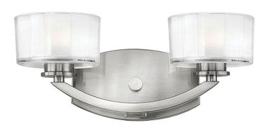 Hinkley Lighting Meridian Two Light Vanity Brushed Nickel Integrated LED Bulb(s) 5592BN-LED