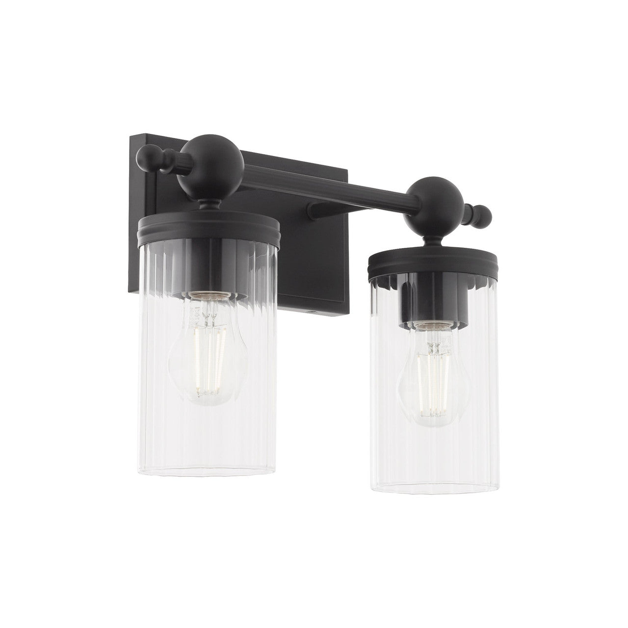 Quorum  Lee Boulevard 2 Light Vanity Wall Mount - Matte Black 560-2-59