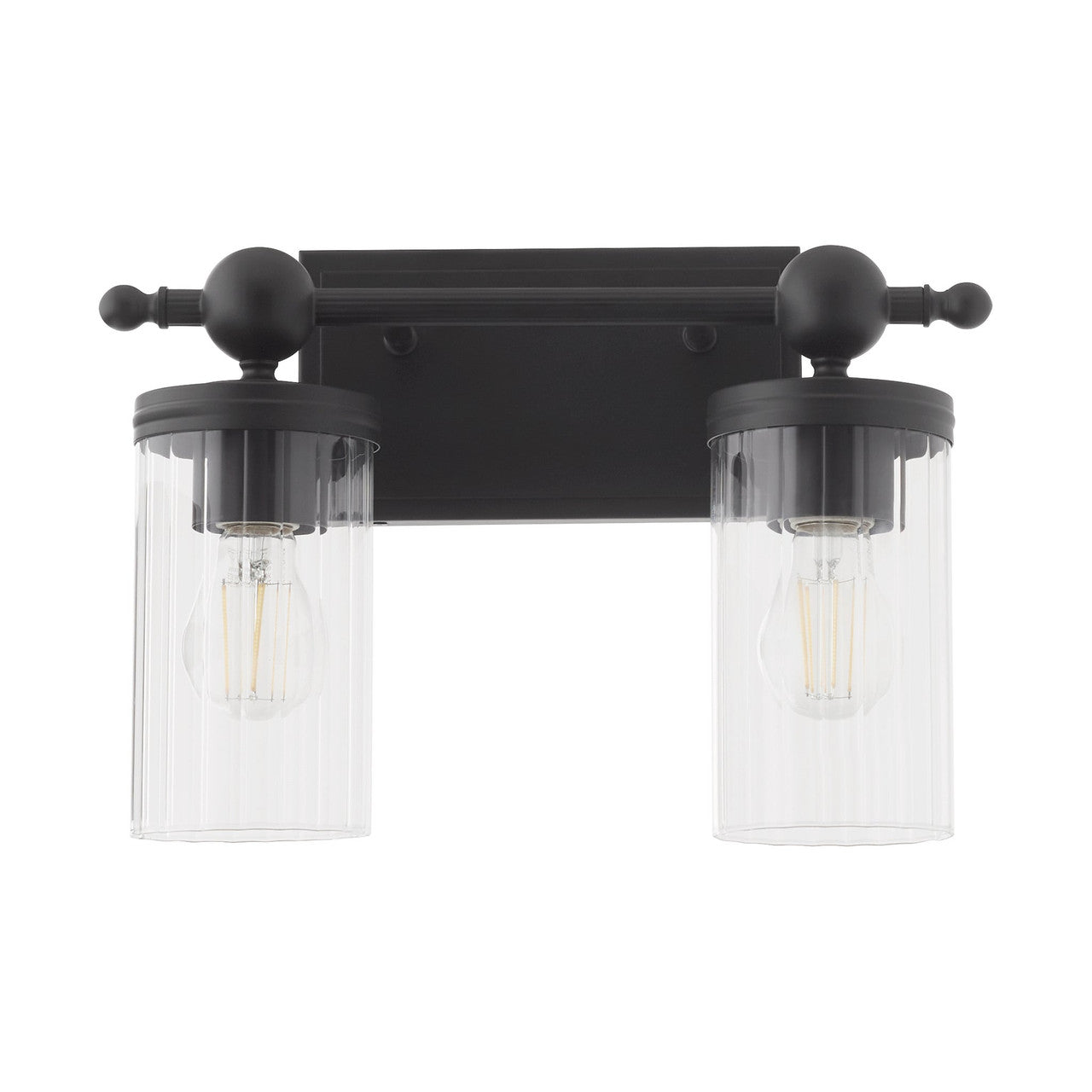 Quorum  Lee Boulevard 2 Light Vanity Wall Mount - Matte Black 560-2-59