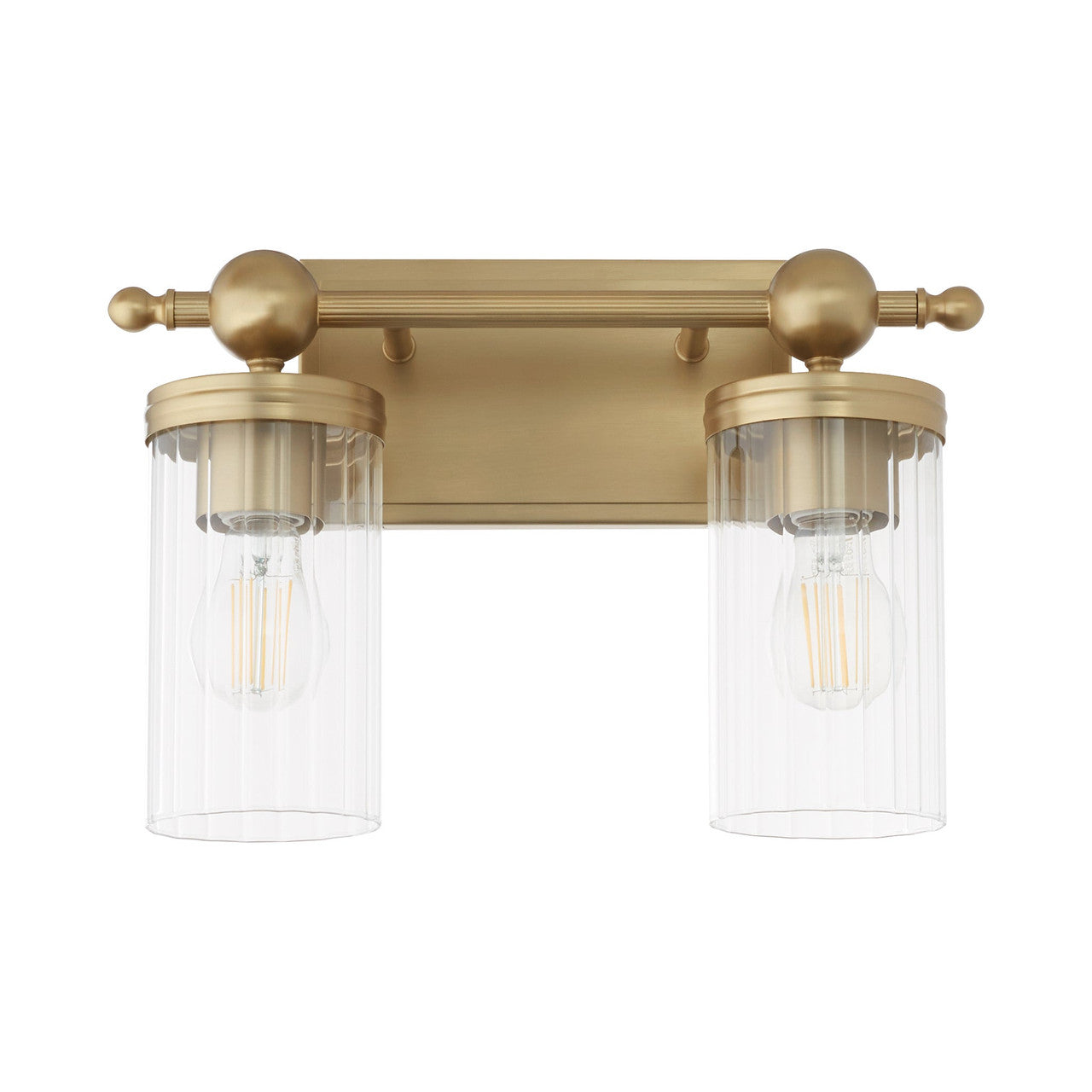 Quorum  Lee Boulevard 2 Light Vanity Wall Mount - Aged Brass 560-2-80