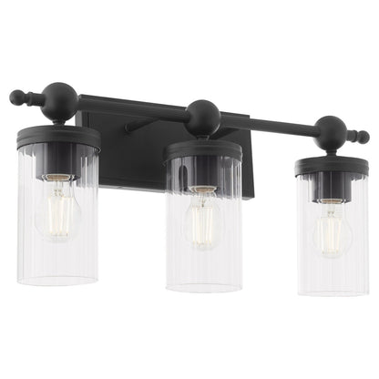 Quorum  Lee Boulevard 3 Light Vanity Wall Mount - Matte Black 560-3-59