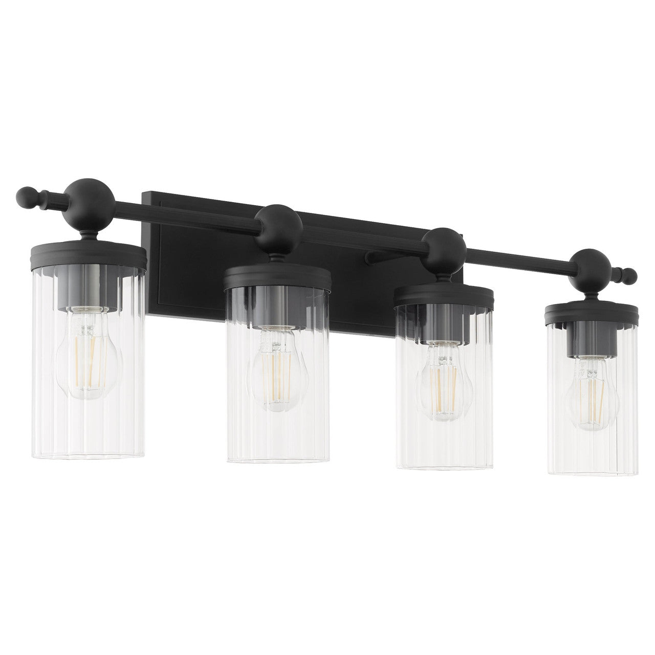 Quorum  Lee Boulevard 4 Light Vanity Wall Mount -Matte Black 560-4-59