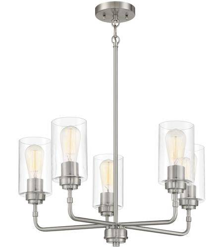 Craftmade Stowe Chandelier 5  Light in Brushed Polished Nickel 56025-BNK