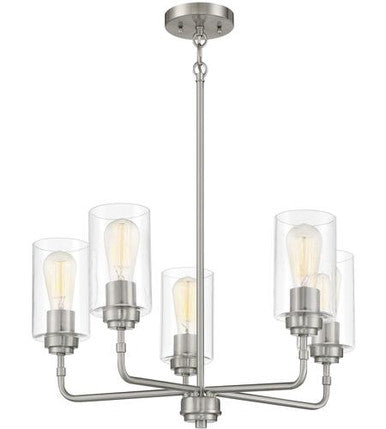 Craftmade Stowe Chandelier 5  Light in Brushed Polished Nickel 56025-BNK