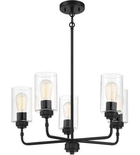 Craftmade Stowe Chandelier 5  Light  Flat Black in Flat Black 56025-FB