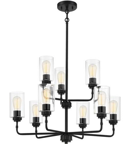 Craftmade Stowe Chandelier 9  Light  Flat Black in Flat Black 56029-FB