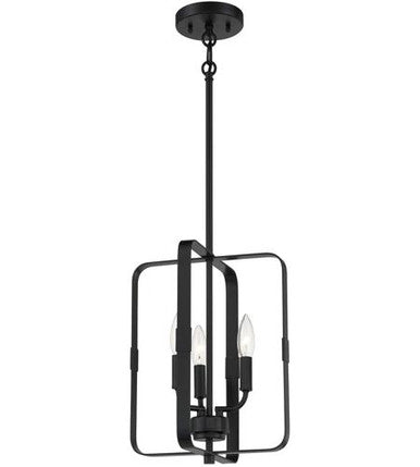 Craftmade Stowe Foyer 3  Light  Flat Black in Flat Black 56033-FB