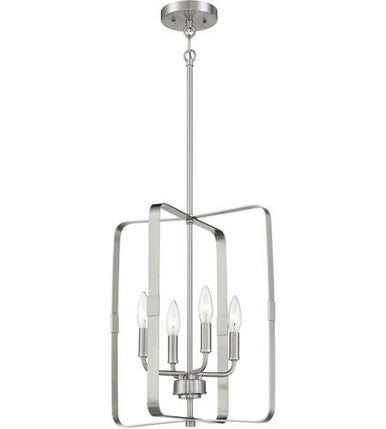 Craftmade Stowe Foyer 4  Light in Brushed Polished Nickel 56034-BNK