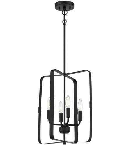 Craftmade Stowe Foyer 4  Light  Flat Black in Flat Black 56034-FB