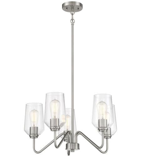 Craftmade Shayna Chandelier 5  Light in Brushed Polished Nickel 56125-BNK