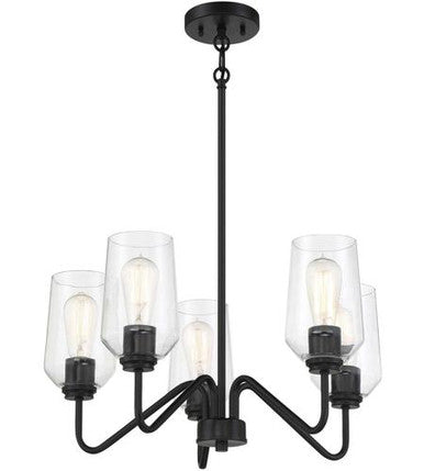 Craftmade Shayna Chandelier 5  Light  Flat Black in Flat Black 56125-FB