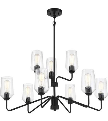 Craftmade Shayna Chandelier 9  Light  Flat Black in Flat Black 56129-FB