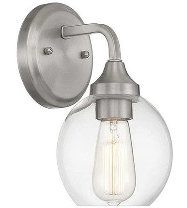 Craftmade Glenda Wall Sconce 1  Light in Brushed Polished Nickel 56201-BNK