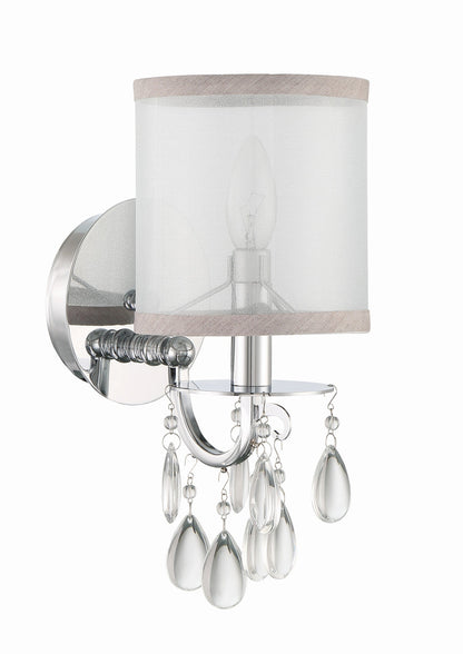 Crystorama Hampton 1 Light Polished Chrome Wall Mount 5621-CH