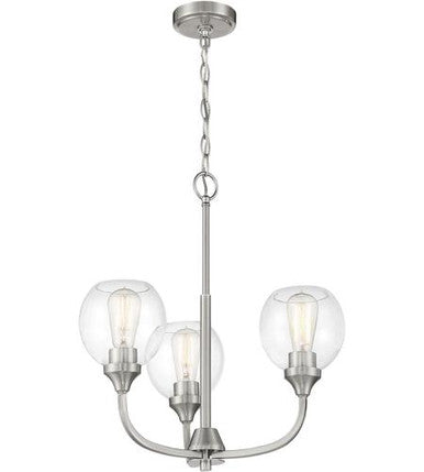 Craftmade Glenda Chandelier 3  Light in Brushed Polished Nickel 56223-BNK