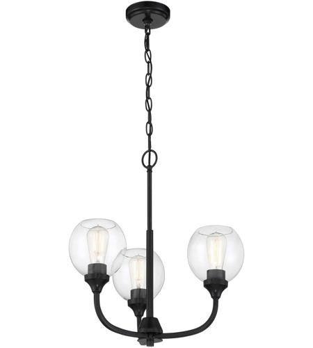 Craftmade Glenda Chandelier 3  Light  Flat Black in Flat Black 56223-FB