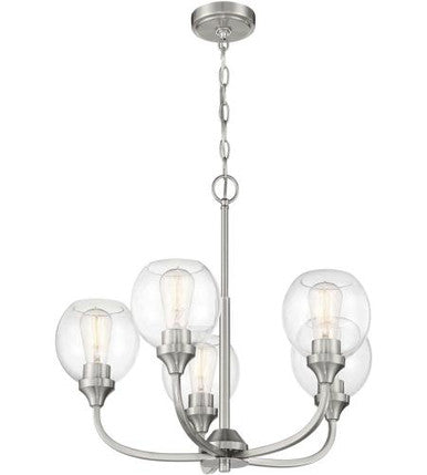 Craftmade Glenda Chandelier 5  Light in Brushed Polished Nickel 56225-BNK