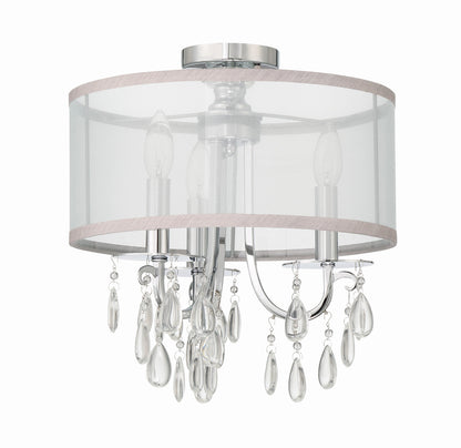 Crystorama Hampton 3 Light Polished Chrome Ceiling Mount 5623-CH_CEILING