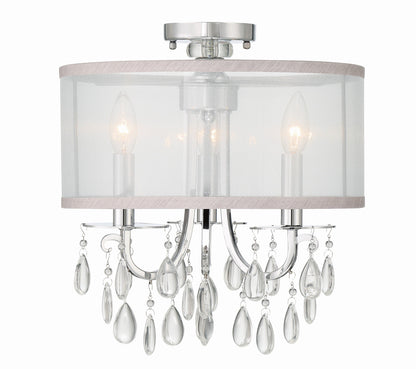 Crystorama Hampton 3 Light Polished Chrome Ceiling Mount 5623-CH_CEILING