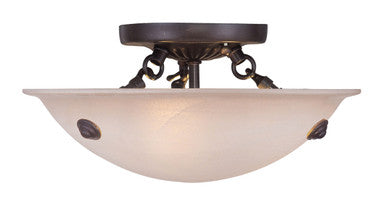 Livex Lighting Oasis Collection 3 Light Bronze Ceiling Mount in Bronze 5624-07