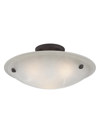 Livex Lighting Oasis Collection 3 Light Bronze Ceiling Mount in Bronze 5625-07