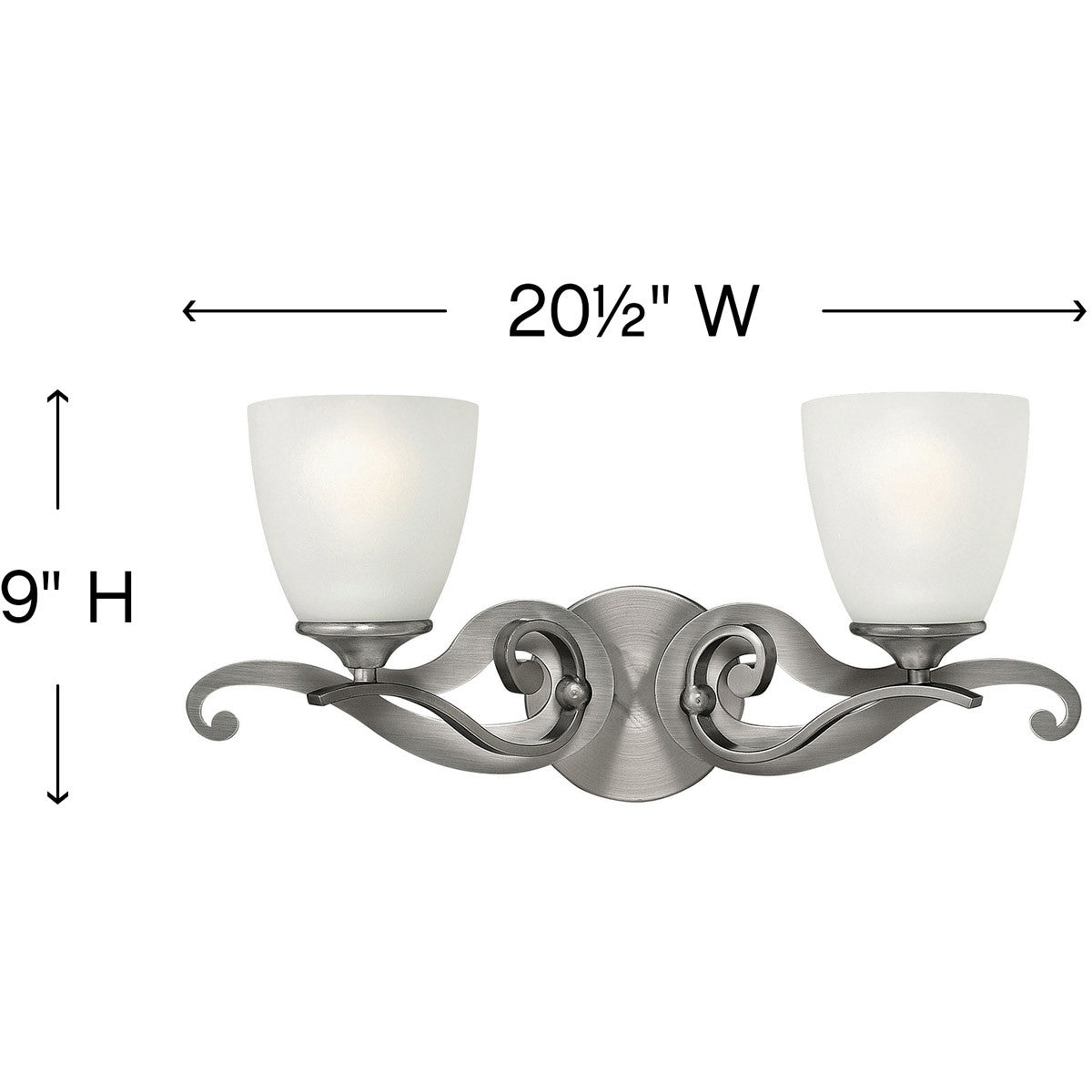 Hinkley Lighting Reese Two Light Vanity Antique Nickel 56322AN