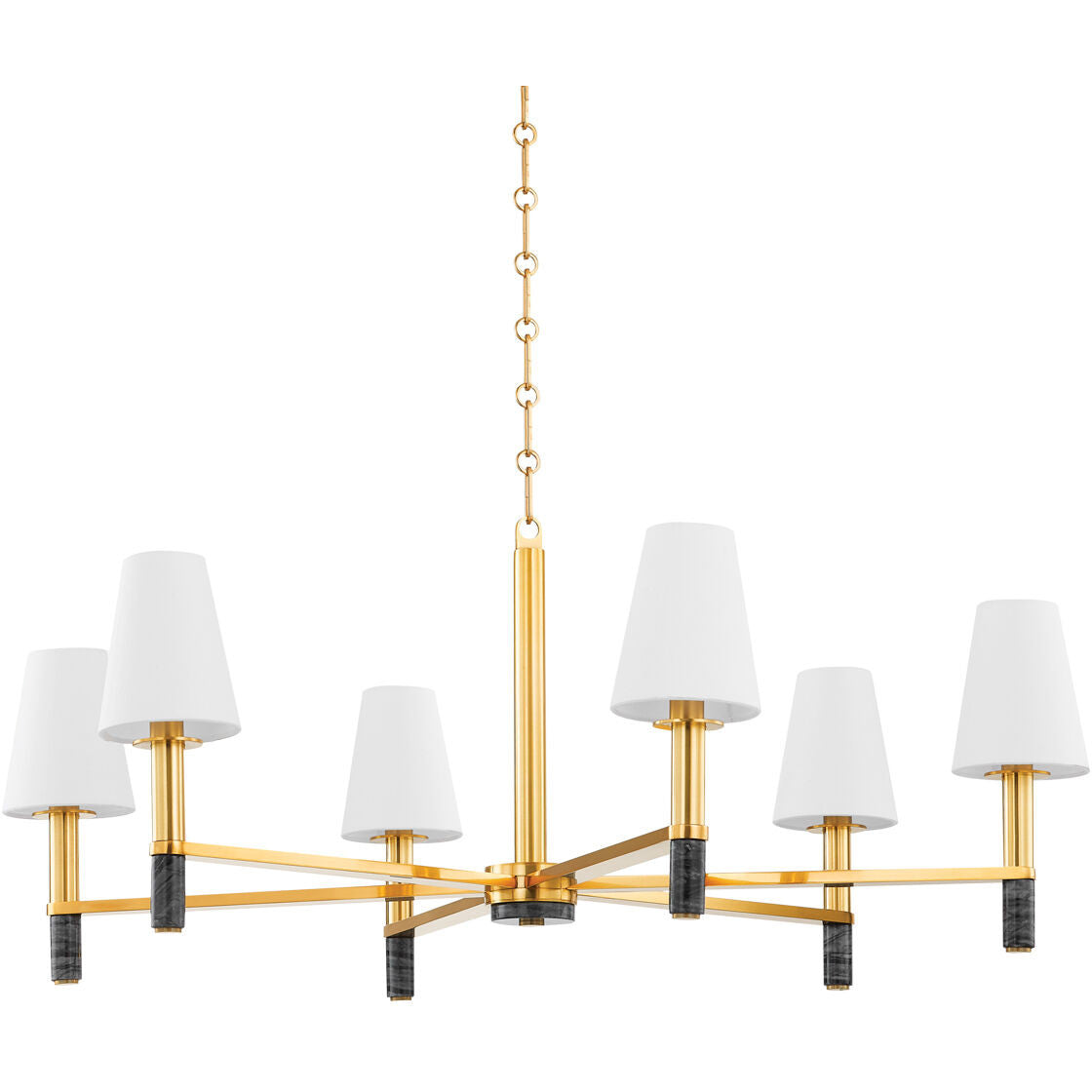 Hudson Valley Lighting Montreal Chandelier in Aged Brass 5640-AGB