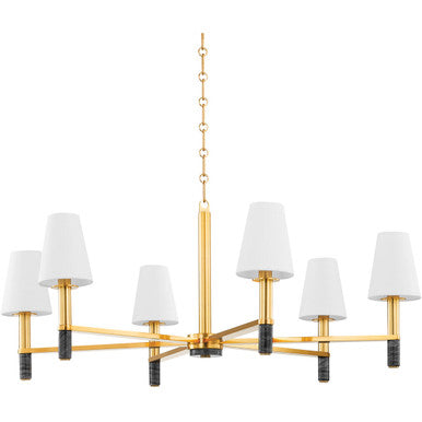 Hudson Valley Lighting Montreal Chandelier in Aged Brass 5640-AGB