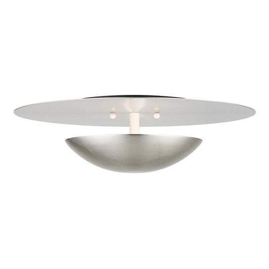 Livex Lighting Ventura Collection 2 Light Brushed Nickel Large Semi-Flush/ Wall Sconce 56570-91