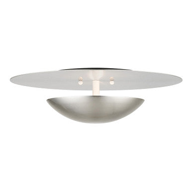 Livex Lighting Ventura Collection 2 Light Brushed Nickel Large Semi-Flush/ Wall Sconce 56570-91