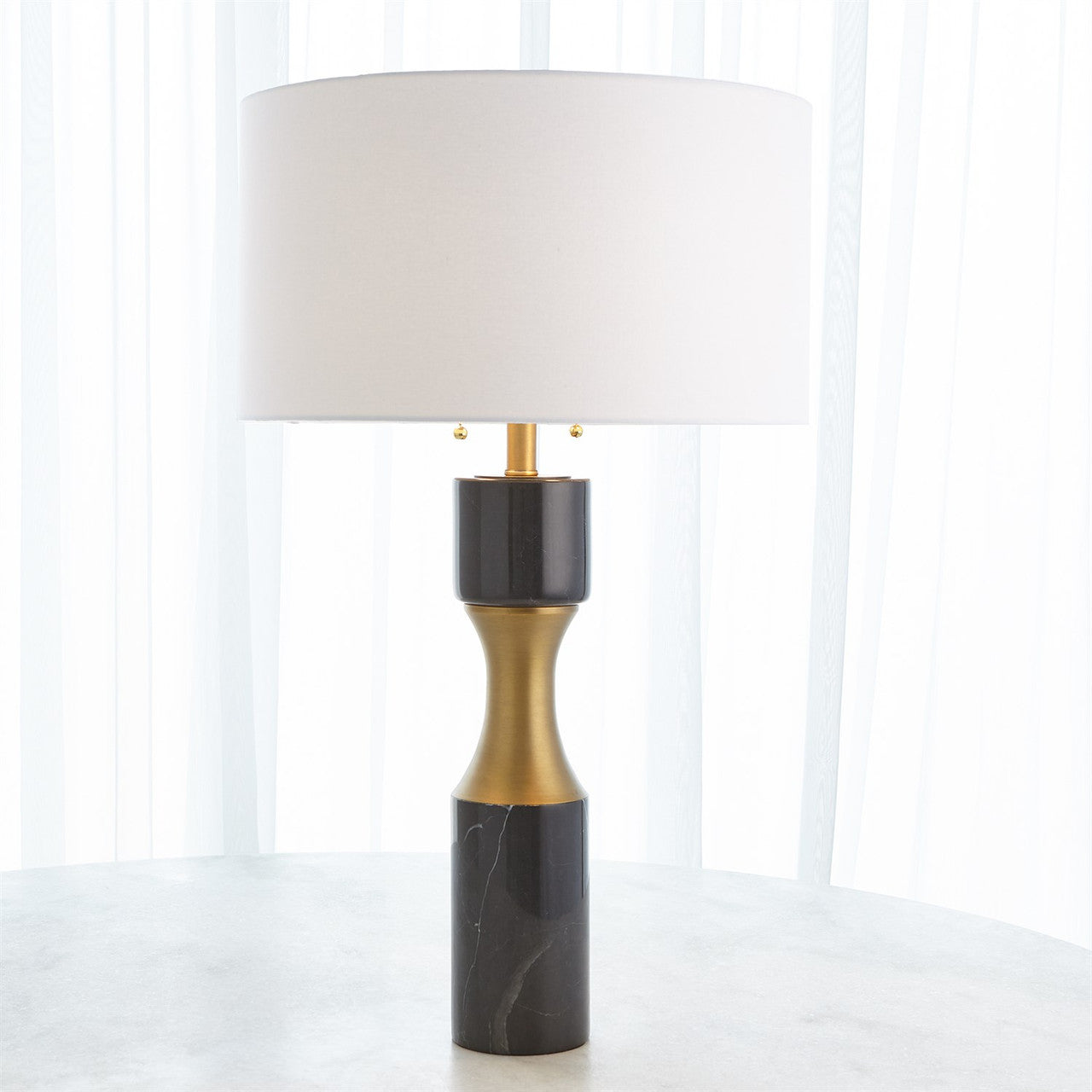 Global Views Marble Cinch Lamp in Black 8.82974