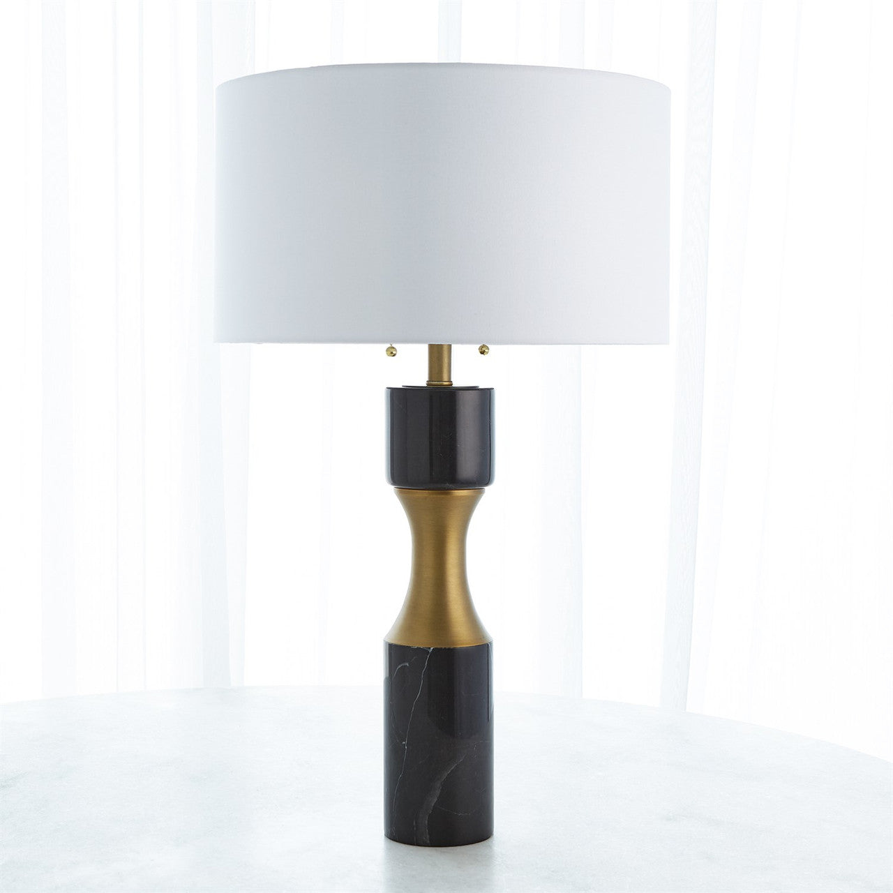 Global Views Marble Cinch Lamp in Black 8.82974