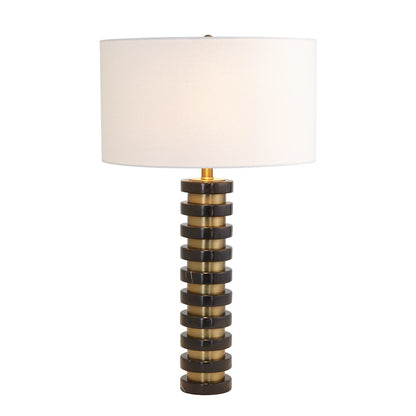 Global Views Marble Stack Lamp in Black 8.82973