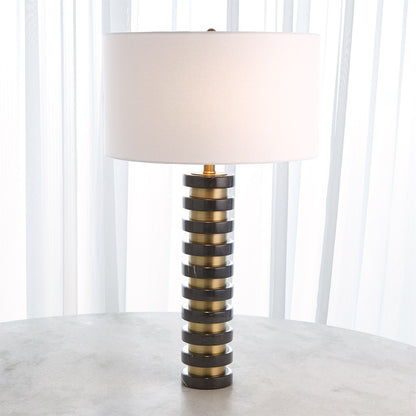 Global Views Marble Stack Lamp in Black 8.82973