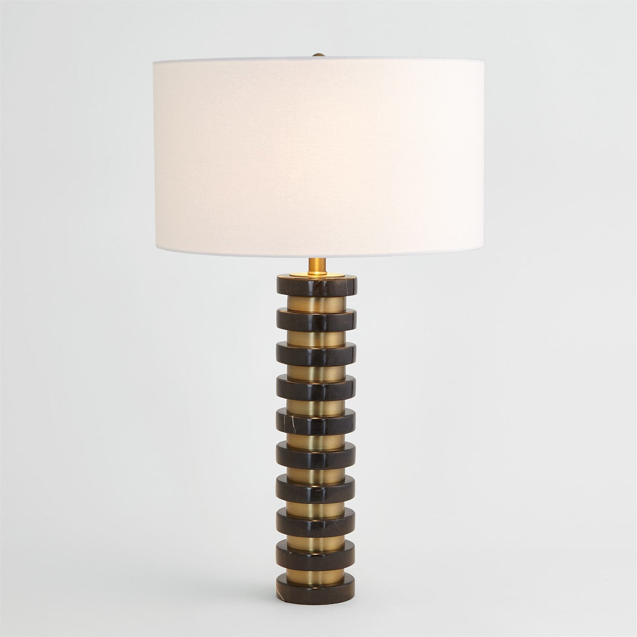 Global Views Marble Stack Lamp in Black 8.82973