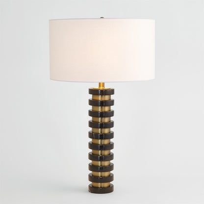 Global Views Marble Stack Lamp in Black 8.82973