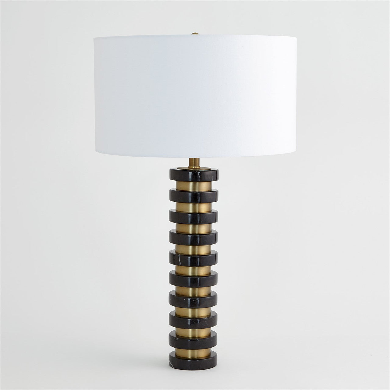 Global Views Marble Stack Lamp in Black 8.82973