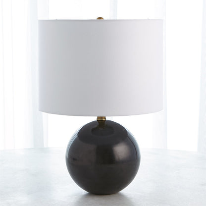 Global Views Marble Sphere Lamp in Black 8.82975