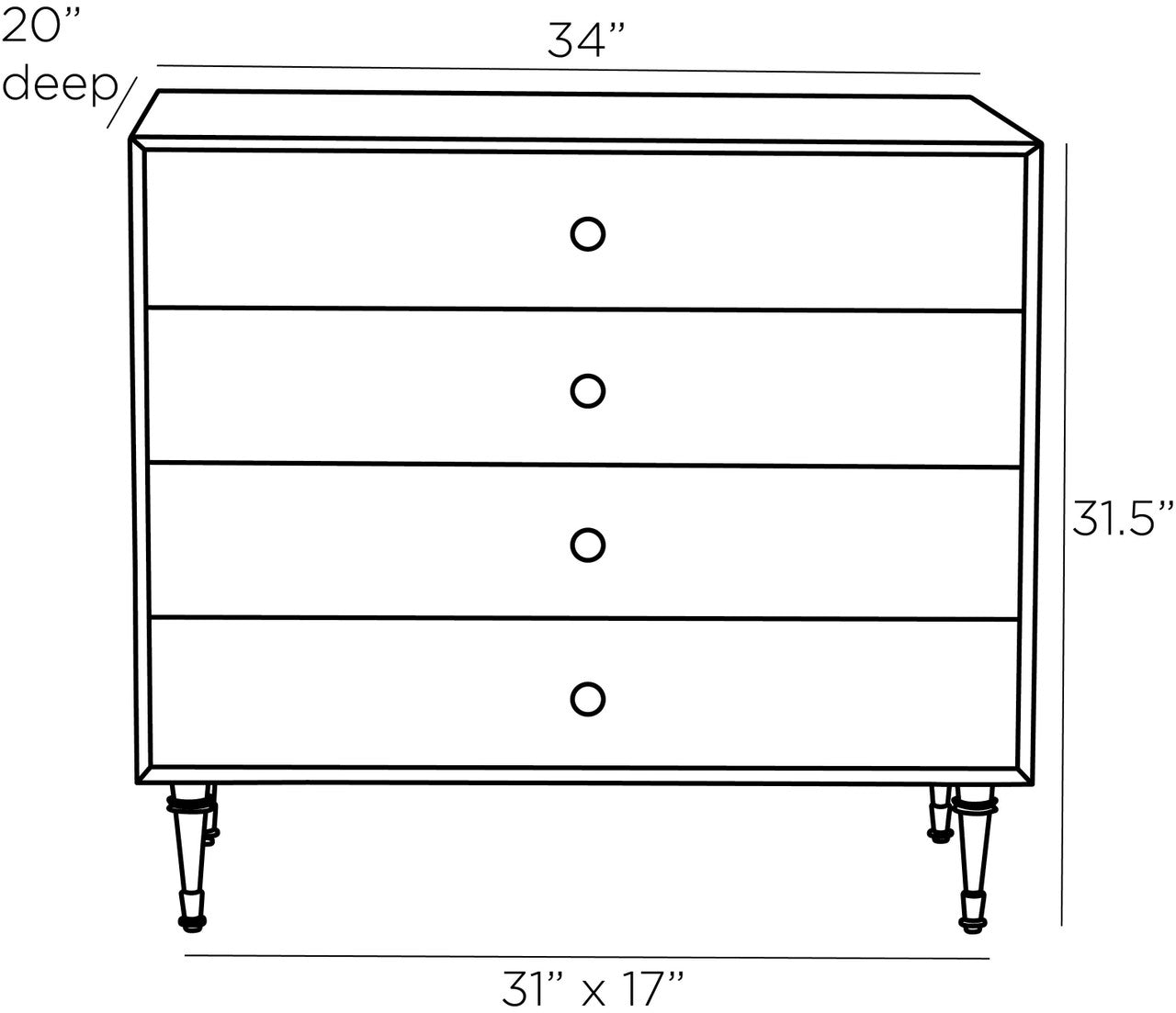 Arteriors Home Melbourne Chest 5686