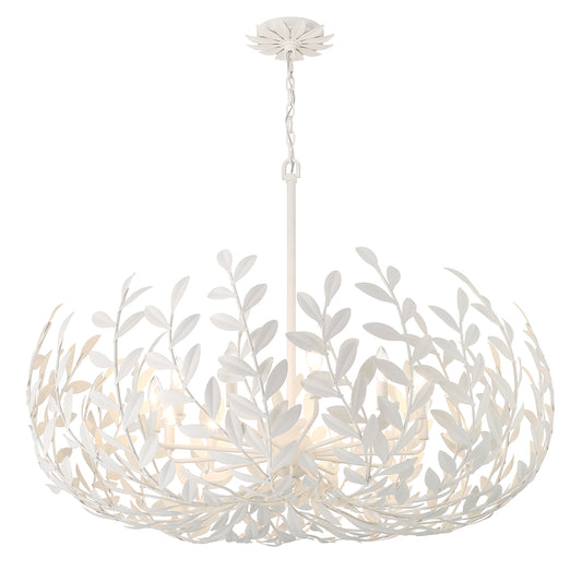 Crystorama Broche 12 Light Matte White Chandelier 569-MT