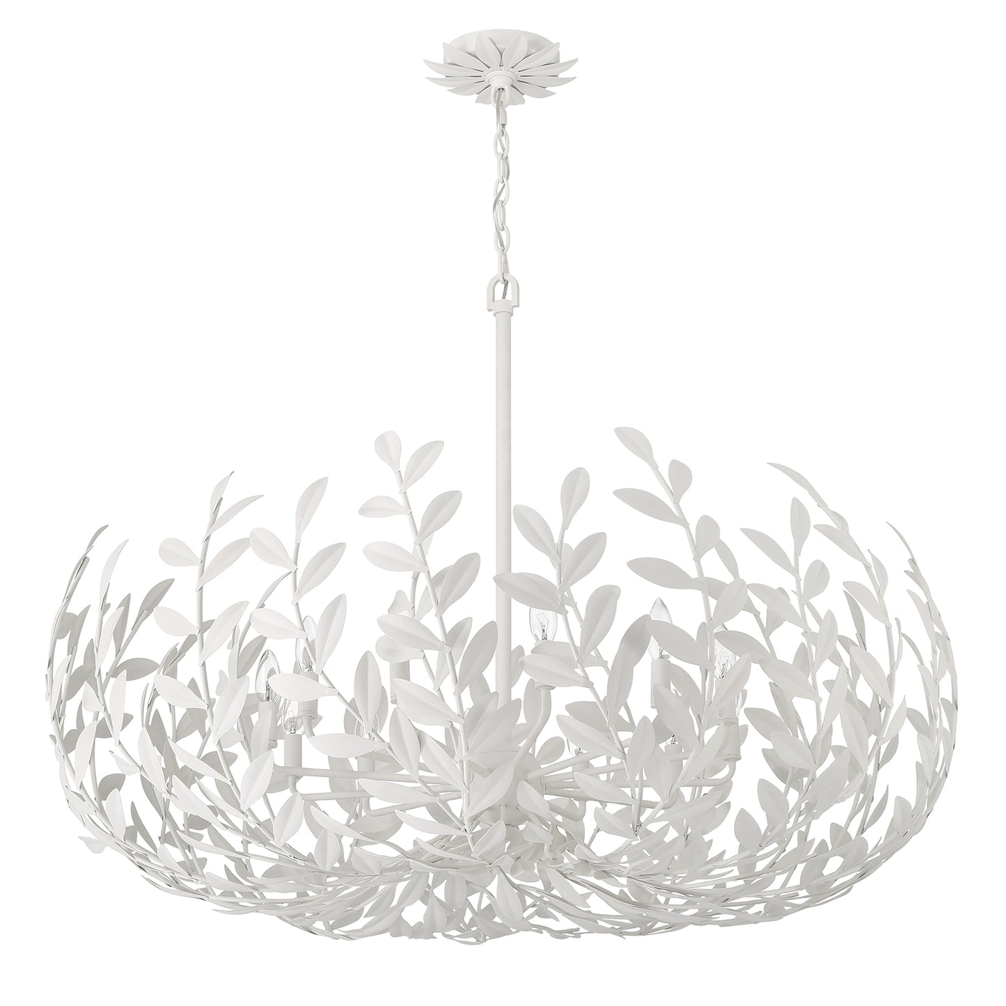 Crystorama Broche 12 Light Matte White Chandelier 569-MT