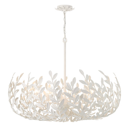 Crystorama Broche 12 Light Matte White Chandelier 569-MT