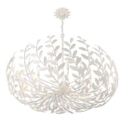 Crystorama Broche 12 Light Matte White Chandelier 569-MT