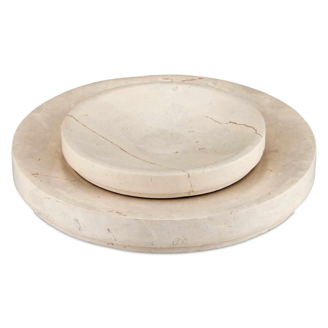 Currey & Co. Grecco Marble Low Bowl Set of 2 1200-0806